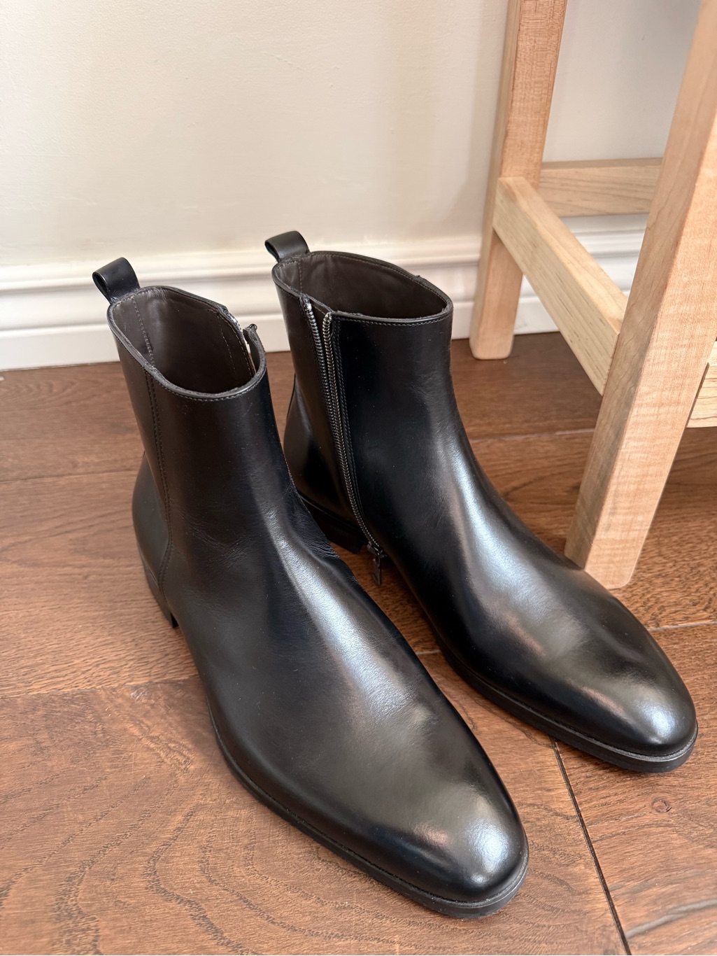 Bruno Magli Cortino Men's Black Leather Ankle Boots - New